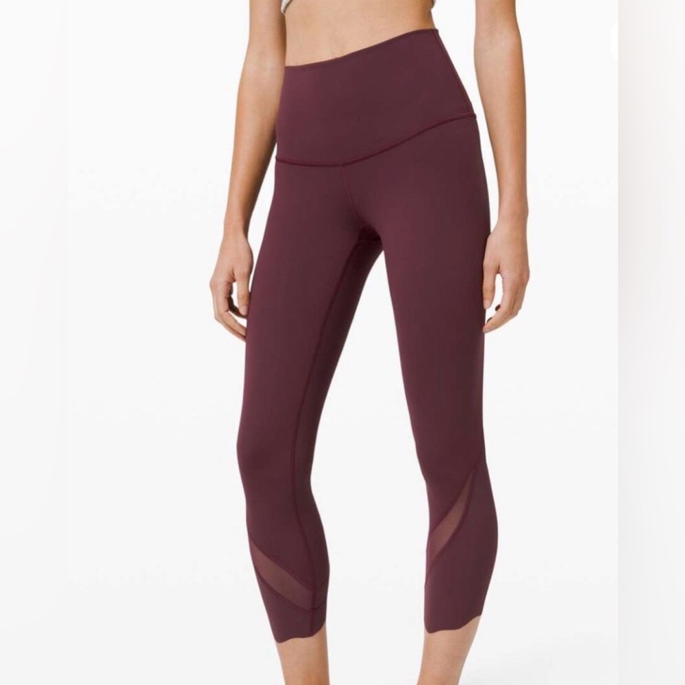 Lululemon Wunder Under Scalloped Hem High-Rise Crop 23” Full-On-Luxtreme